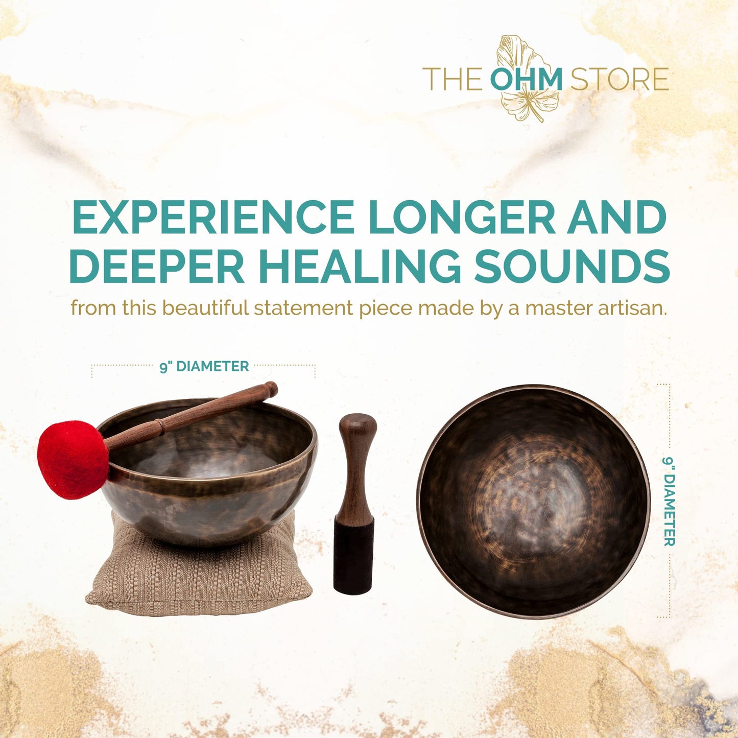 Deep Tone Pure Bronze Tibetan Singing Bowl for Sound Bath Meditation