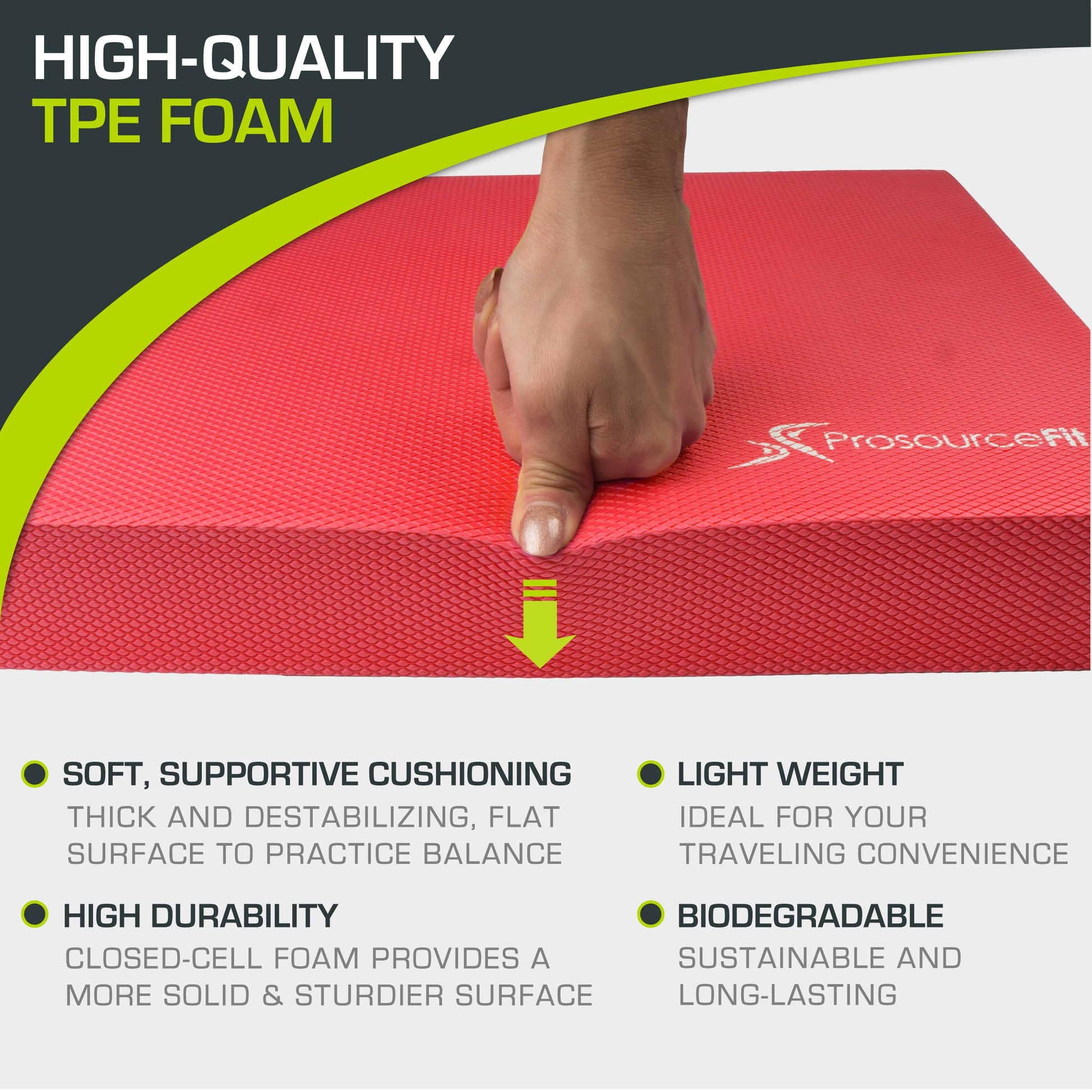 Non-Slip Cushioned Balance Foam Pad