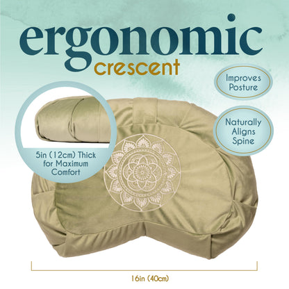 Traditional Tibetan Meditation Floor Pillow with Velvet Cover