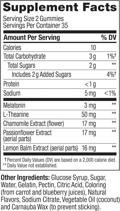 OLLY Sleep Gummies with Melatonin and L-Theanine for Restful Nights, 70 Count
