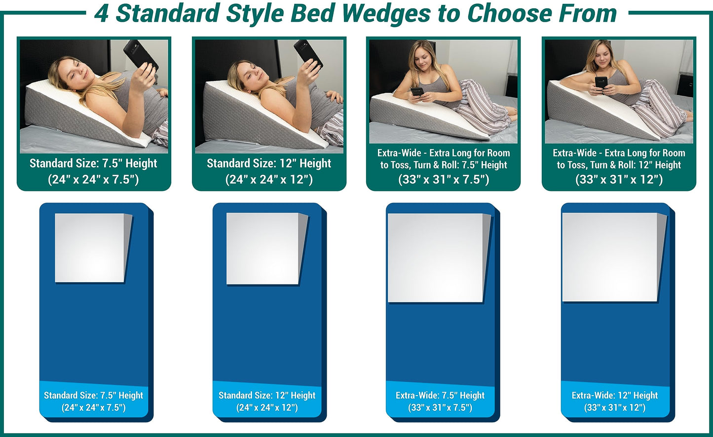 Bed Wedge Elevation Pillow Bolster