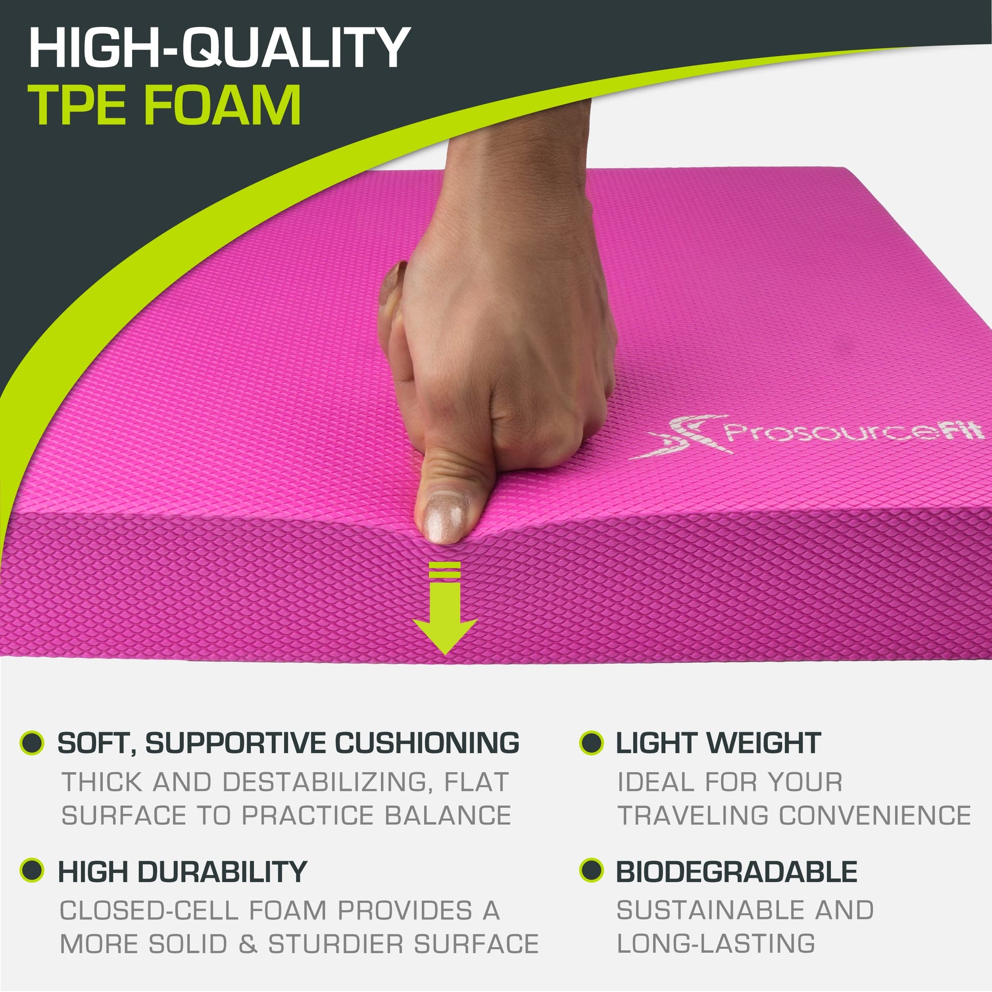 Non-Slip Cushioned Balance Foam Pad