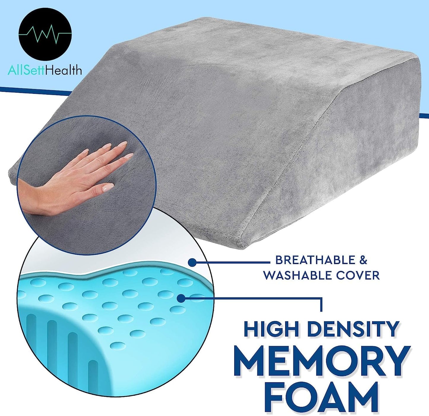 Bed Wedge Leg Elevation Pillow for Comfort and Circulation - imprüv 