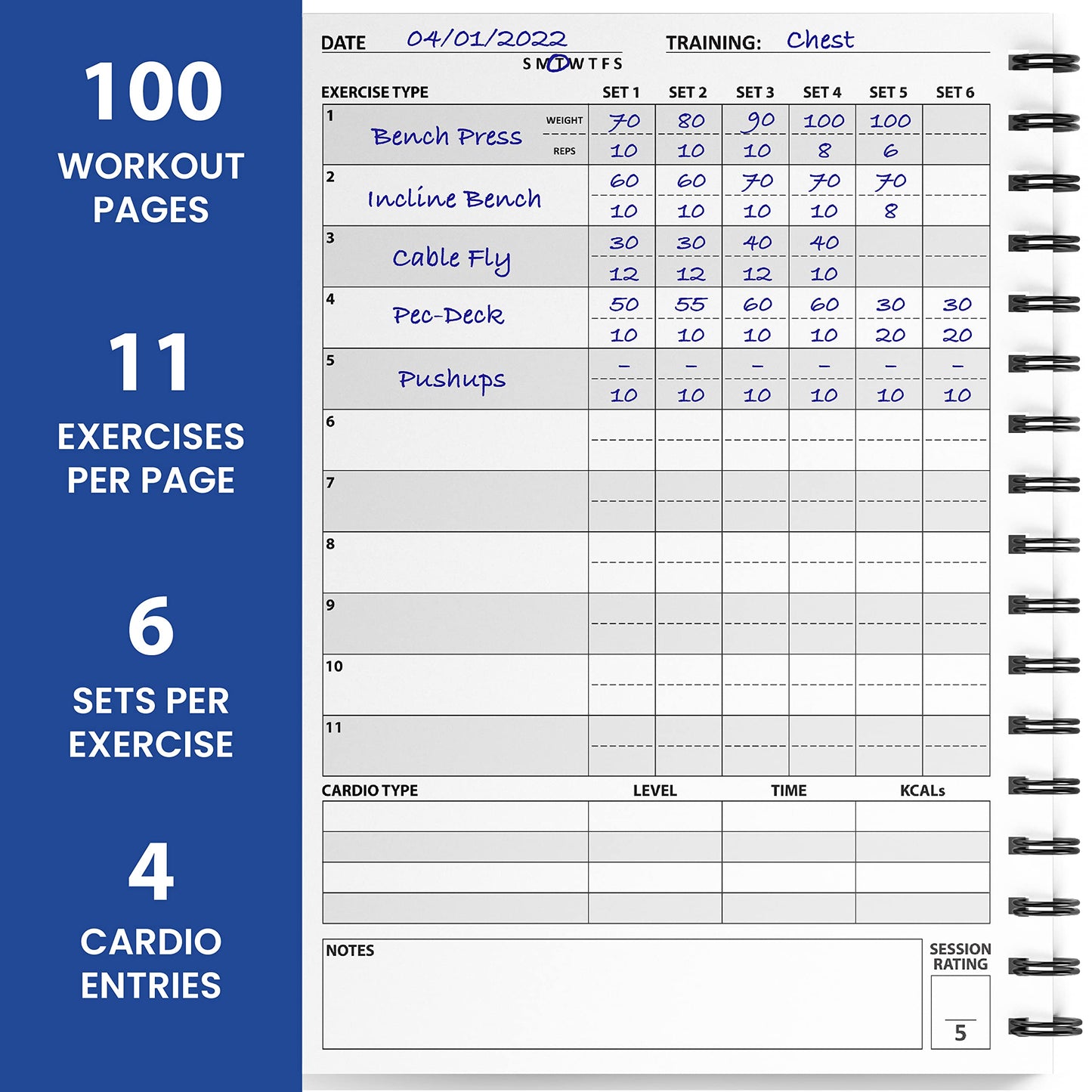 Ultimate Fitness Journal & Gym Workout Log Book