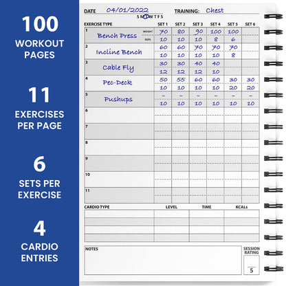 Ultimate Fitness Journal & Gym Workout Log Book