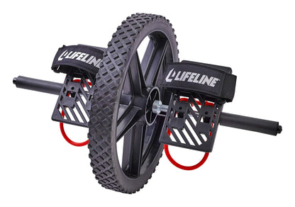 Power Wheel with Foot Straps for Functional Abs & Core Strength