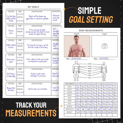 Food and Fitness Journal for Meal Planning and Workout Tracking - imprüv 