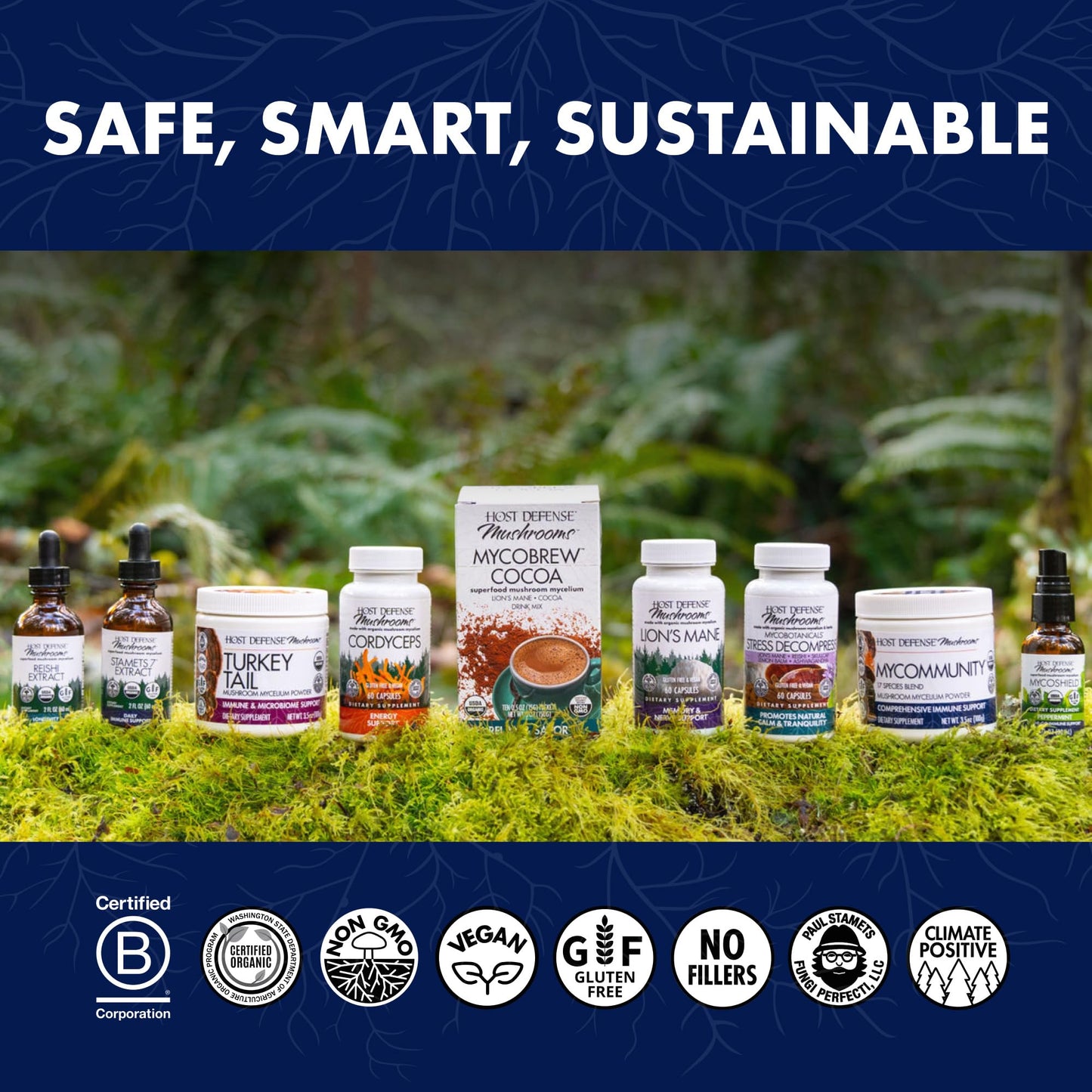 Host Defense Lion's Mane Mushroom Powder for Brain and Memory Support, 7 oz (133 Servings) - imprüv 