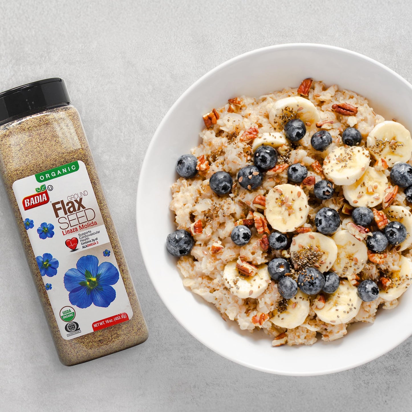 Organic Ground Flaxseed High in Fiber, Plant Omega-3, and Lignans for Heart Health - imprüv 