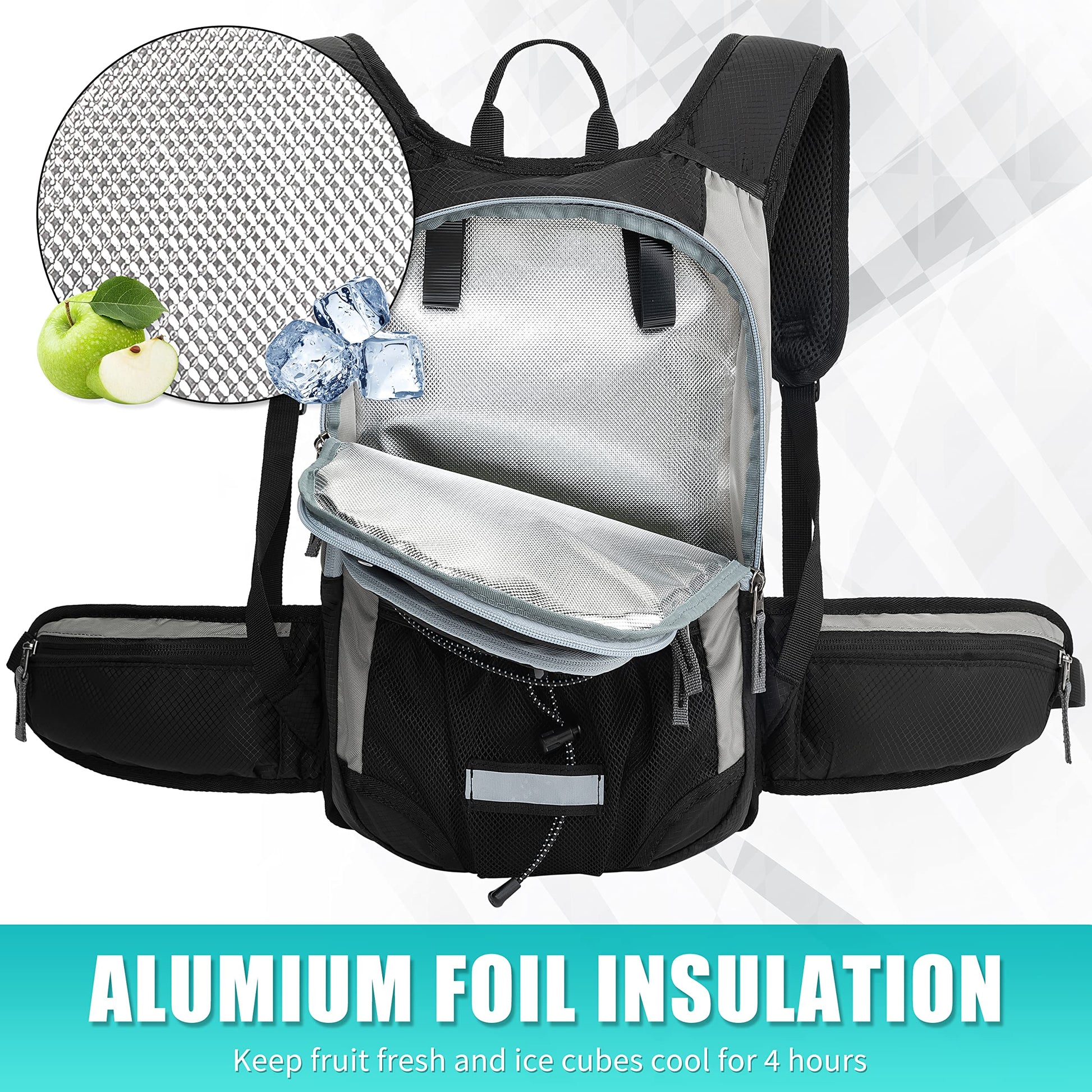 Hydration Hiking Backpack, Lightweight and Portable, 2L Bladder - imprüv 