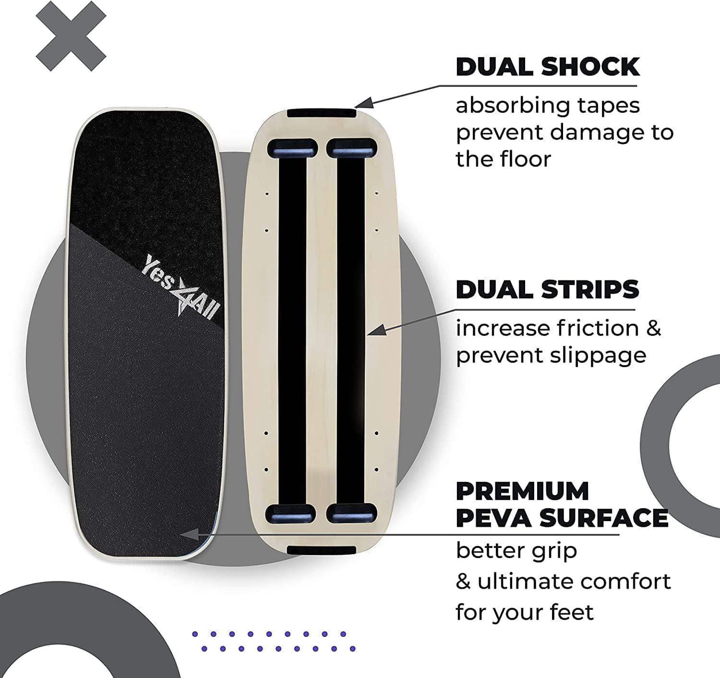Balance Board Surf Sport Trainer for Core Strength & Coordination - imprüv  