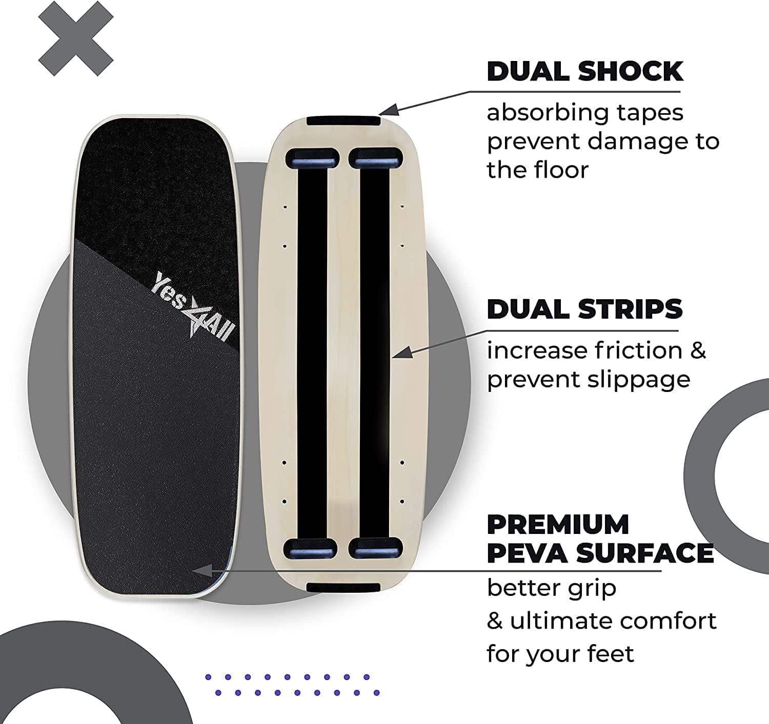 Balance Board Surf Sport Trainer for Core Strength & Coordination - imprüv  