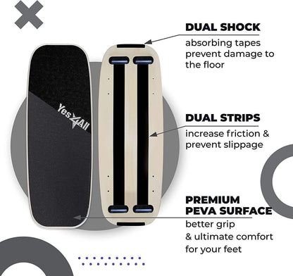 Balance Board Surf Sport Trainer for Core Strength & Coordination - imprüv  