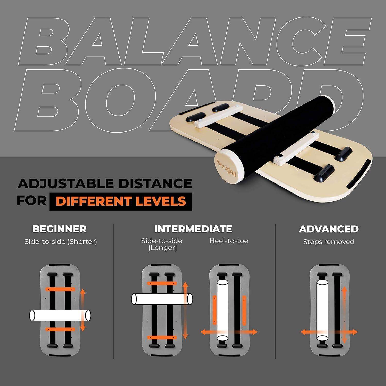 Balance Board Surf Sport Trainer for Core Strength & Coordination - imprüv  