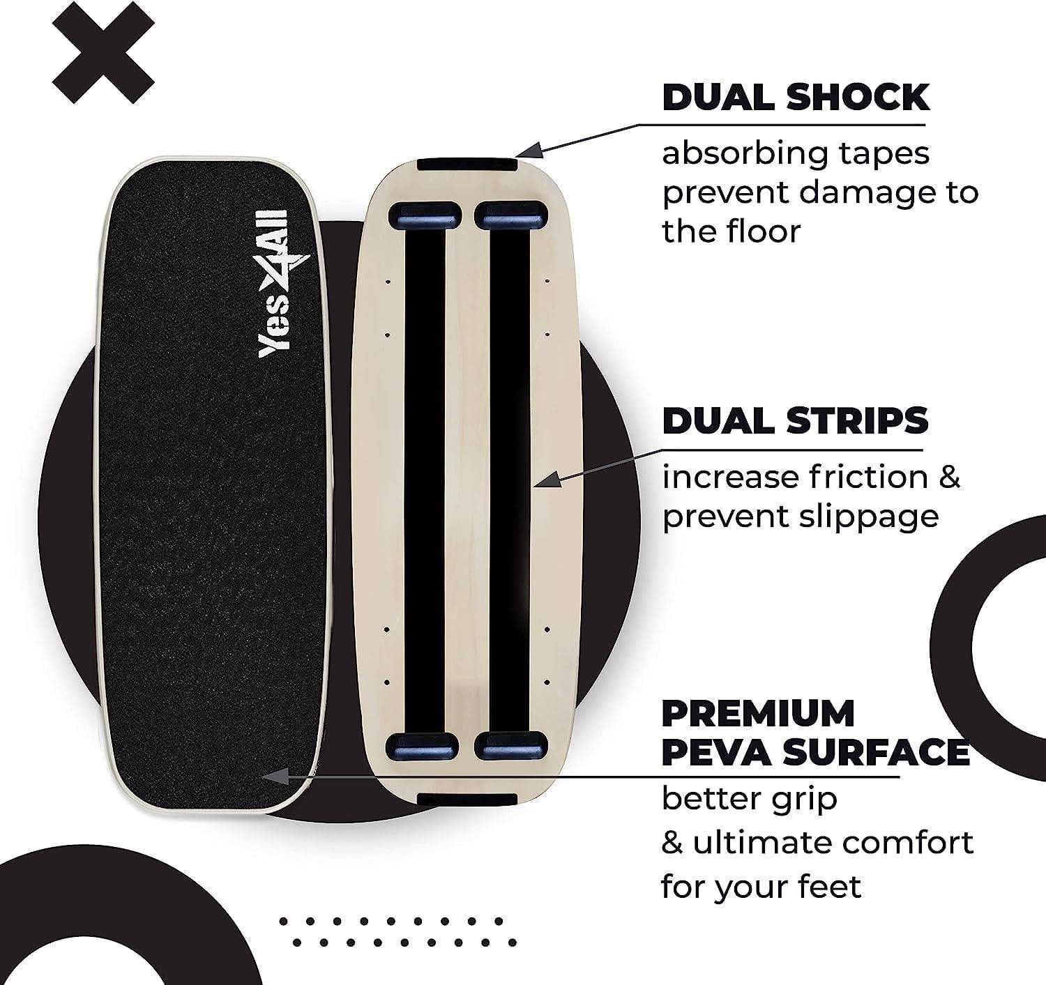 Balance Board Surf Sport Trainer for Core Strength & Coordination - imprüv  