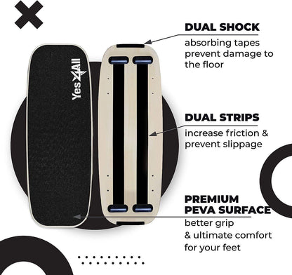 Balance Board Surf Sport Trainer for Core Strength & Coordination - imprüv  