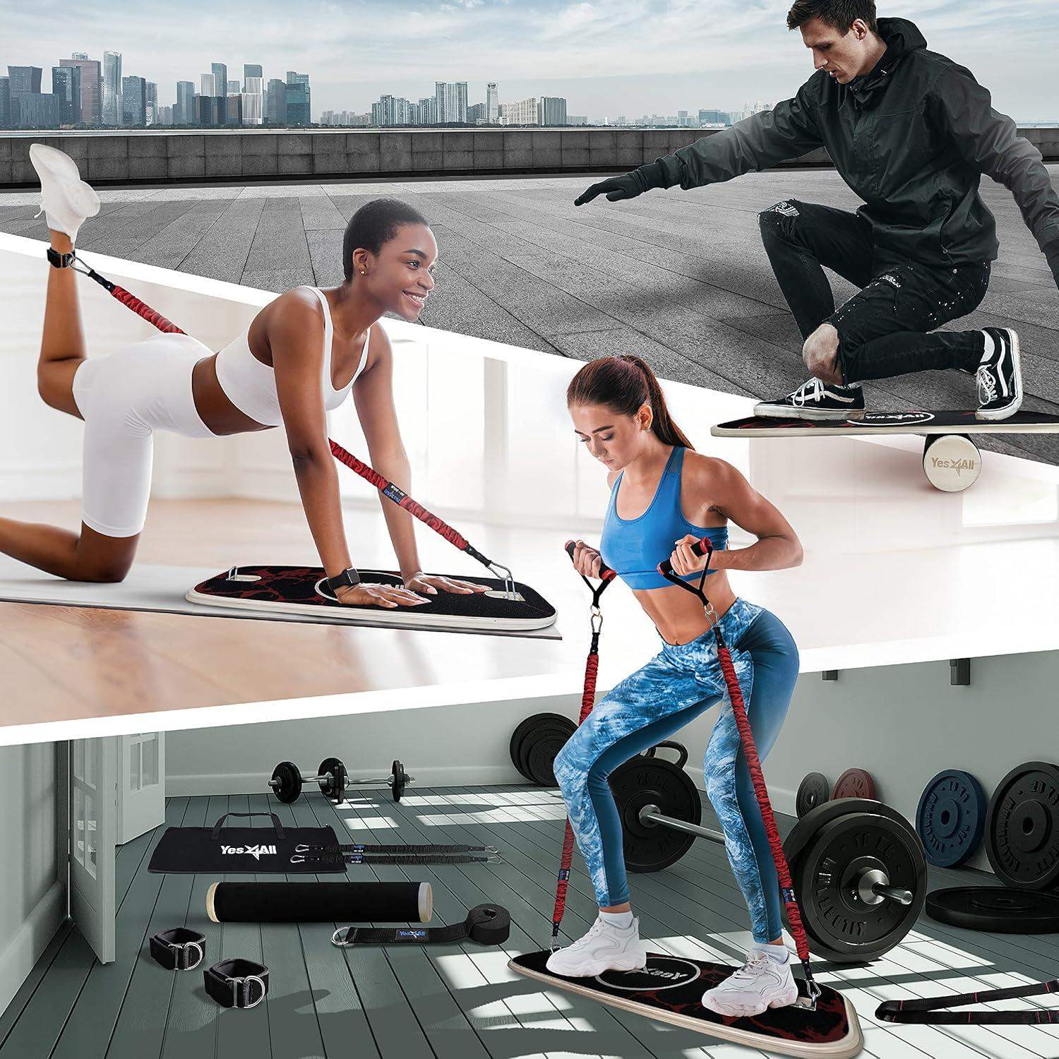 Balance Board Surf Sport Trainer for Core Strength & Coordination - imprüv  
