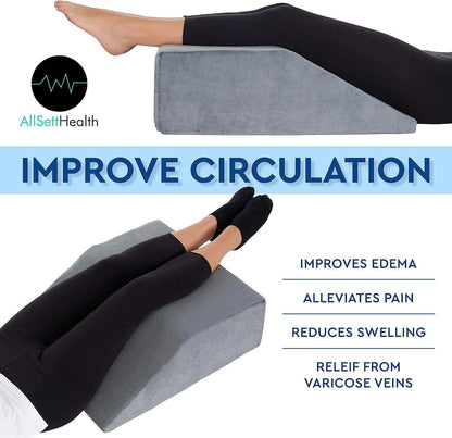 Bed Wedge and Leg Elevation Foam Pillow Bolster for Comfort and Circulation - imprüv  