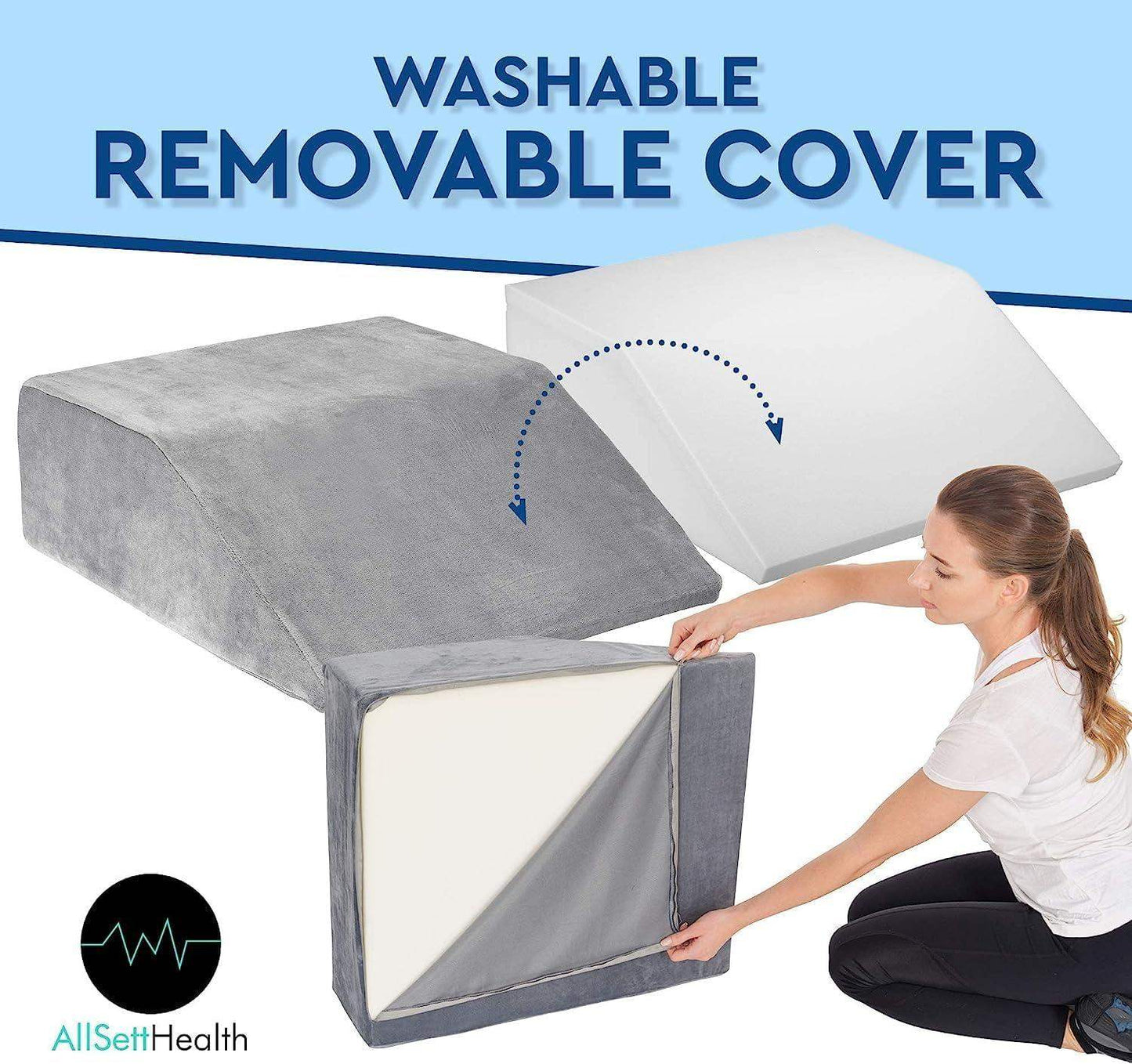 Bed Wedge and Leg Elevation Foam Pillow Bolster for Comfort and Circulation - imprüv  