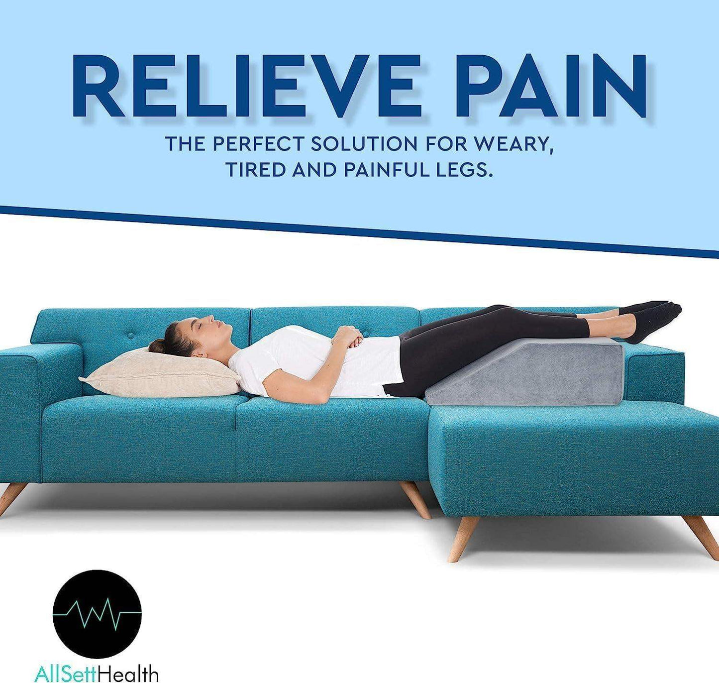 Bed Wedge and Leg Elevation Foam Pillow Bolster for Comfort and Circulation - imprüv  