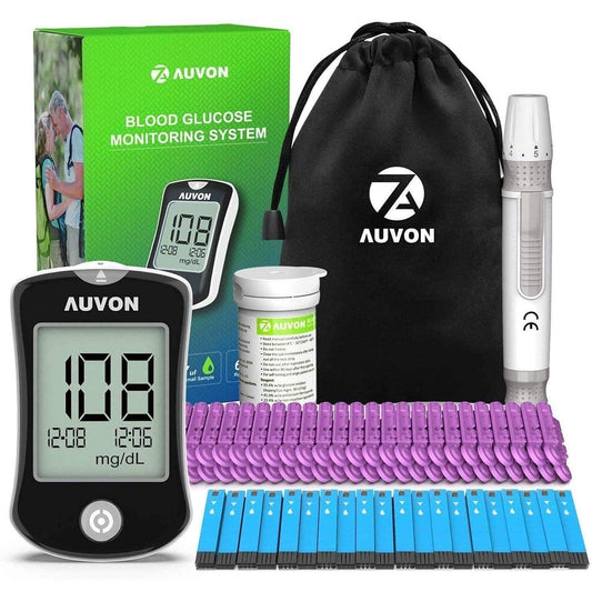Blood Sugar Glucose Monitor Diabetes Test Kit with 50 Test Strips for Easy At-Home Glucose Testing - imprüv  