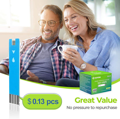 Blood Sugar Glucose Monitor Diabetes Test Kit with 50 Test Strips for Easy At-Home Glucose Testing - imprüv  