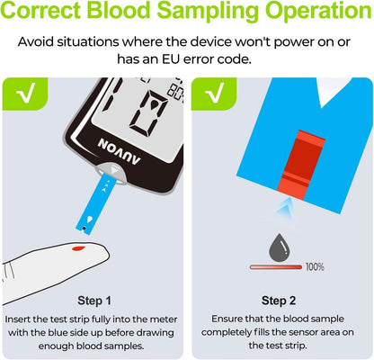 Blood Sugar Glucose Monitor Diabetes Test Kit with 50 Test Strips for Easy At-Home Glucose Testing - imprüv  