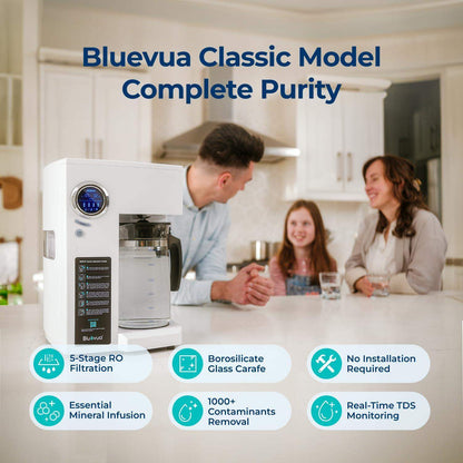 Bluevua Reverse Osmosis Countertop Water Filter System with 6-Stage Purification and Remineralization (Optional UV Sterilization) - imprüv  