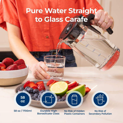 Bluevua Reverse Osmosis Countertop Water Filter System with 6-Stage Purification and Remineralization (Optional UV Sterilization) - imprüv  