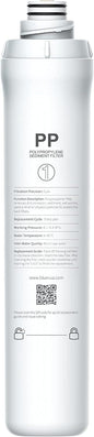 Bluevua Water Filter System Replacement Filter Set, Pack of 4 Filters: 1 PP, 1 CTO, 1 RO, 1 PCF - imprüv  