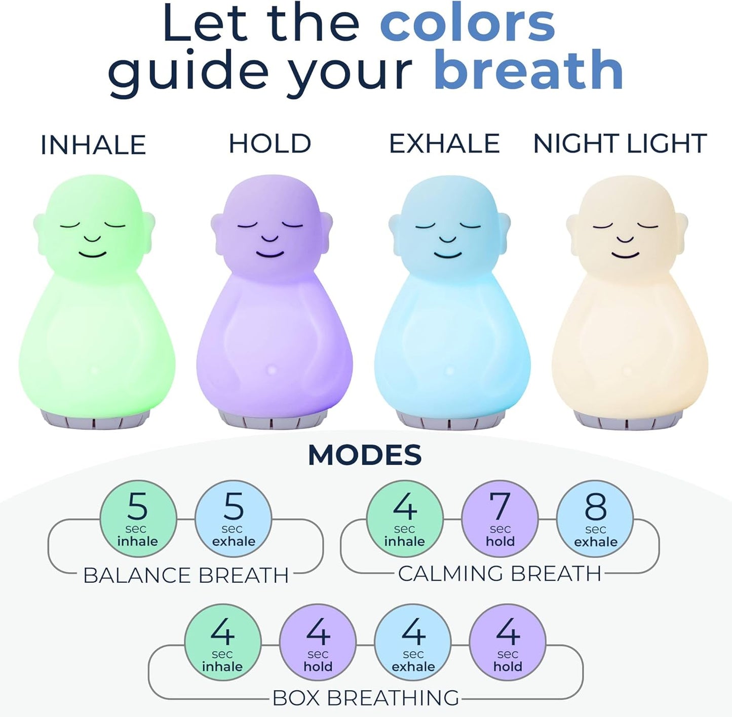 Breathing Buddha Guided Visual Meditation Lamp for Stress and Anxiety Relief - imprüv  