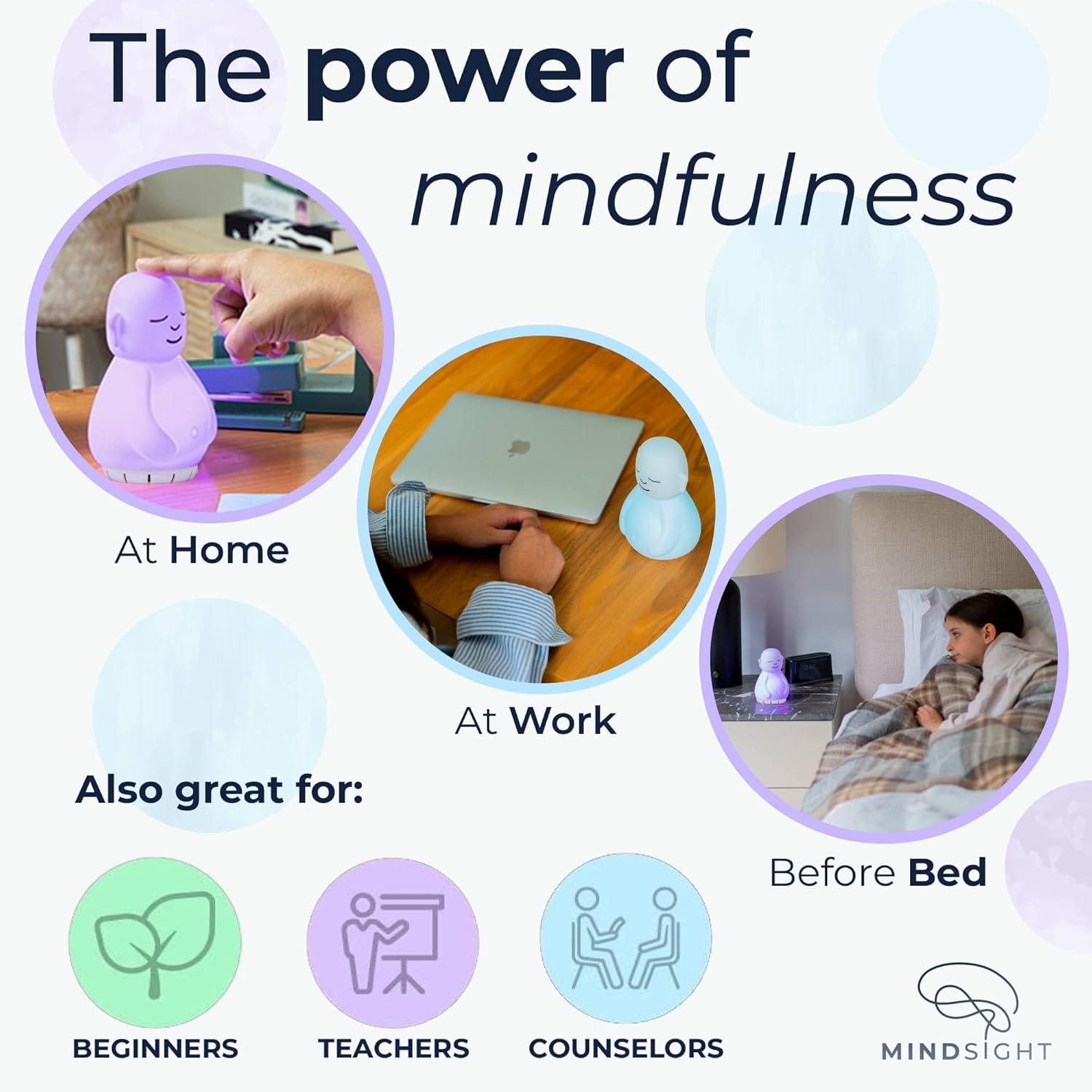Breathing Buddha Guided Visual Meditation Lamp for Stress and Anxiety Relief - imprüv  