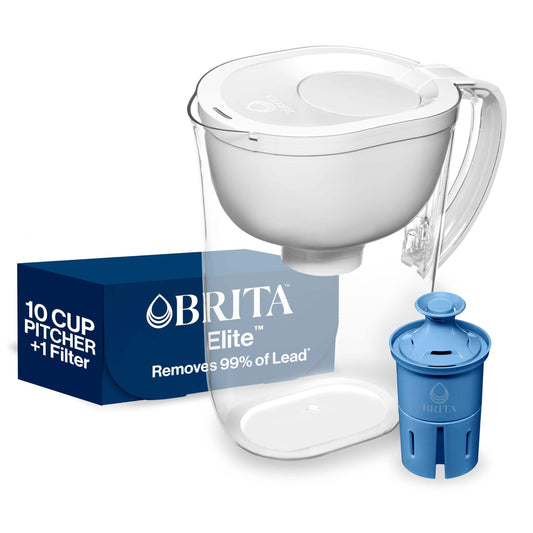 Brita Everyday Elite Water Filter Pitcher with 10 Cup Capacity, Removes 99 Percent of Lead - imprüv  