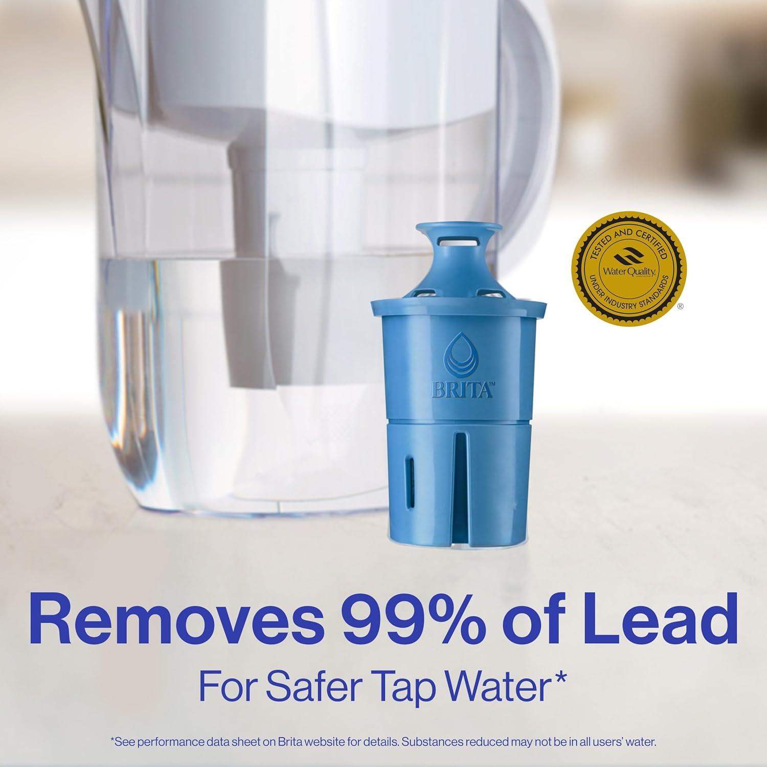Brita Everyday Elite Water Filter Pitcher with 10 Cup Capacity, Removes 99 Percent of Lead - imprüv  