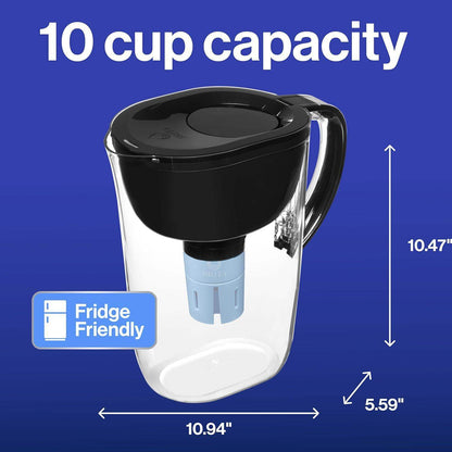 Brita Everyday Elite Water Filter Pitcher with 10 Cup Capacity, Removes 99 Percent of Lead - imprüv  