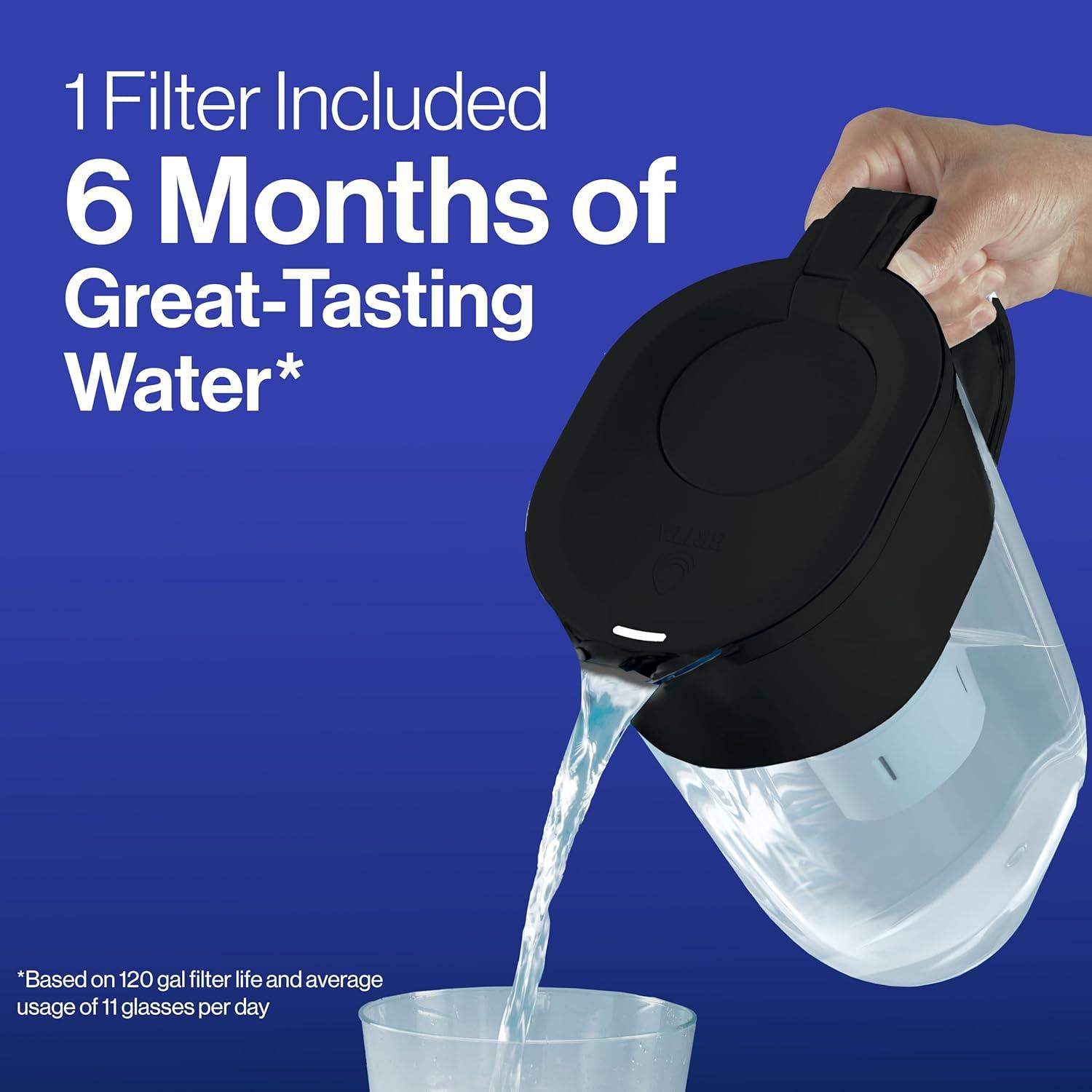 Brita Everyday Elite Water Filter Pitcher with 10 Cup Capacity, Removes 99 Percent of Lead - imprüv  