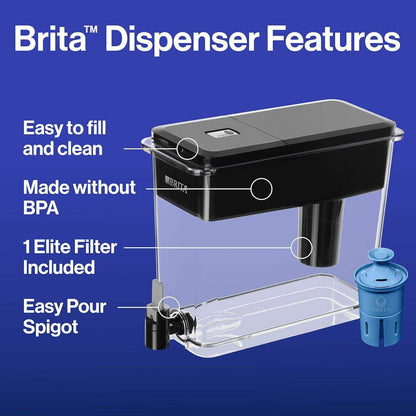 Brita UltraMax Elite Water Filter Dispenser with 27 Cup Capacity, Removes 99 Percent of Lead - imprüv  