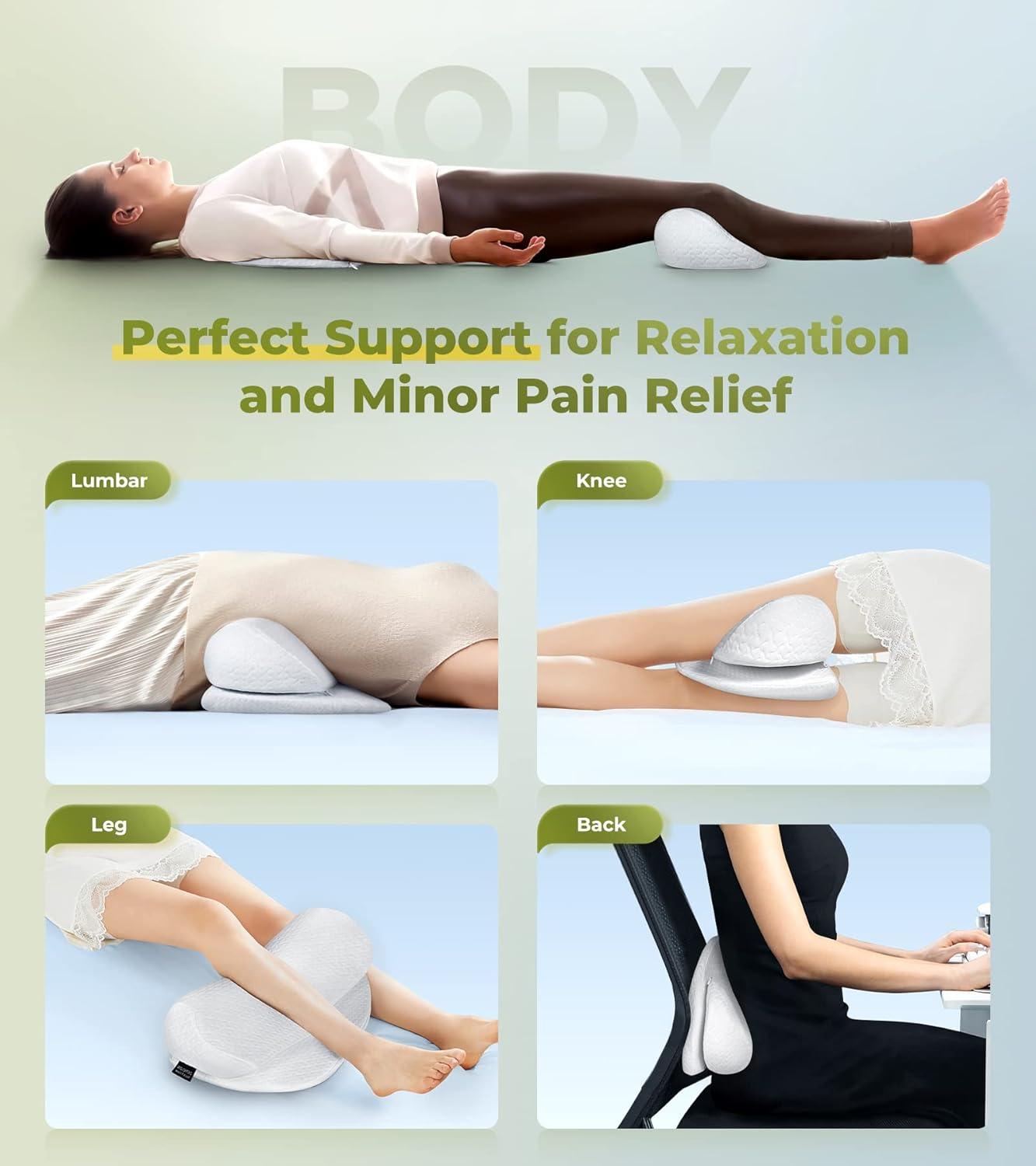 Cervical Neck Pillow with High-Density Memory Foam for Contoured Orthopedic Neck Support - imprüv  