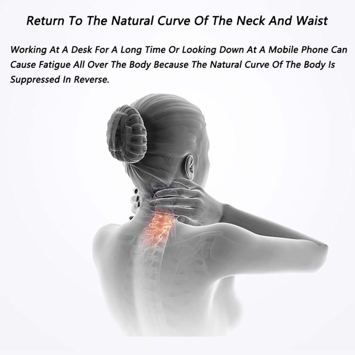 Cervical Roll Neck Pillow with 100% Buckwheat Filling for Corrective Sleep Posture and Neck Curve Support - imprüv  
