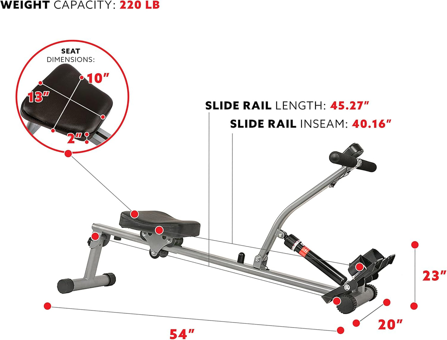 Compact Hydraulic Resistance Rowing Machine for Cardio, Endurance, and Upper Body Strength Training - imprüv  