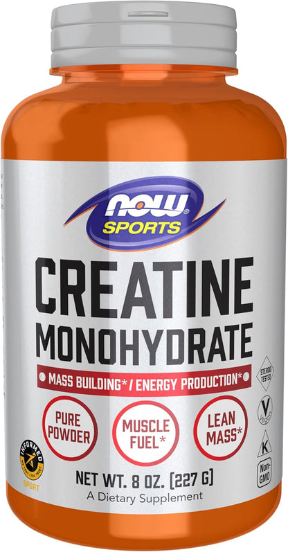 Creatine Monohydrate Powder by NOW Sports Micronized Formula for Muscle Fuel and Workout Performance - imprüv  