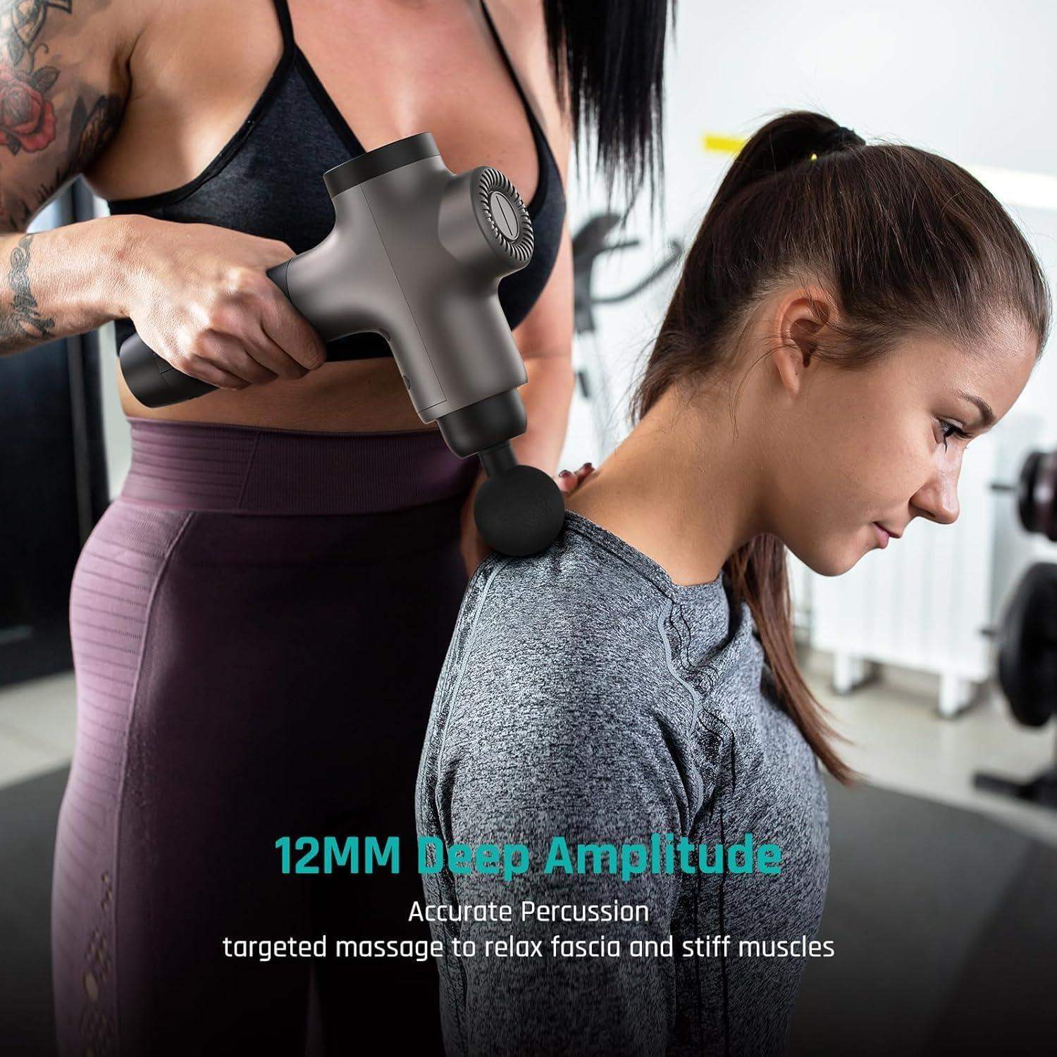 Deep Tissue Percussion Massage Gun for Athletes, Muscle Tension, and Myofascial Release - imprüv  