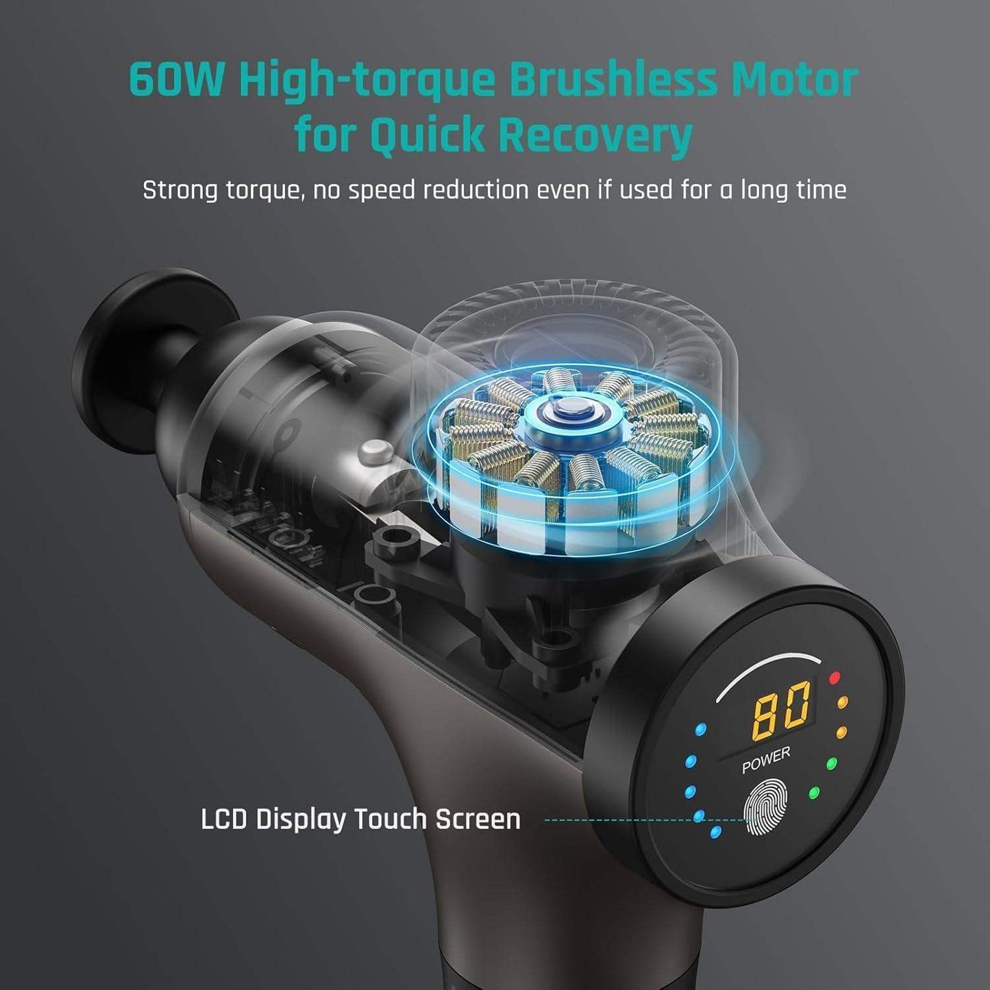 Deep Tissue Percussion Massage Gun for Athletes, Muscle Tension, and Myofascial Release - imprüv  