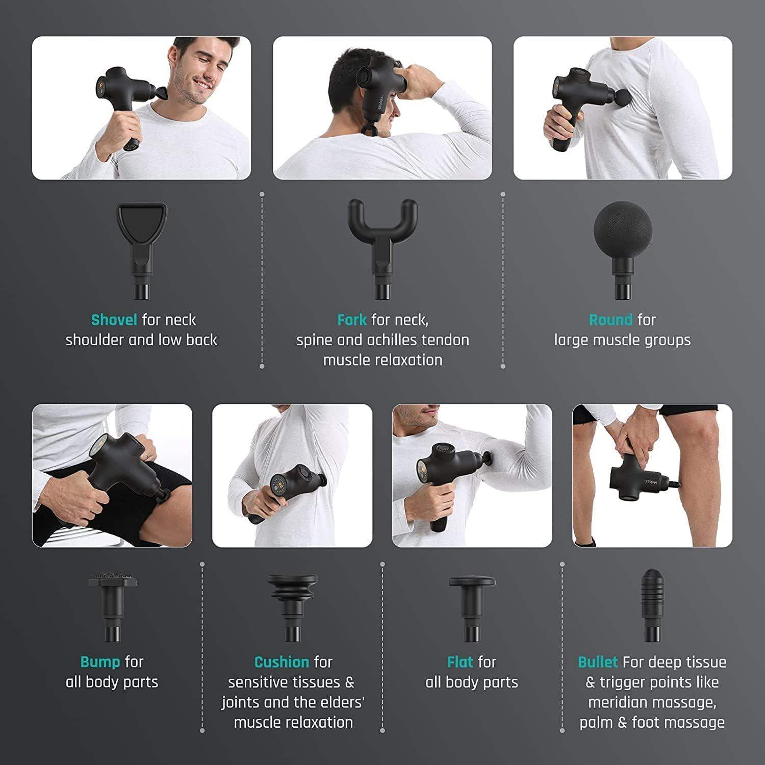 Deep Tissue Percussion Massage Gun for Athletes, Muscle Tension, and Myofascial Release - imprüv  