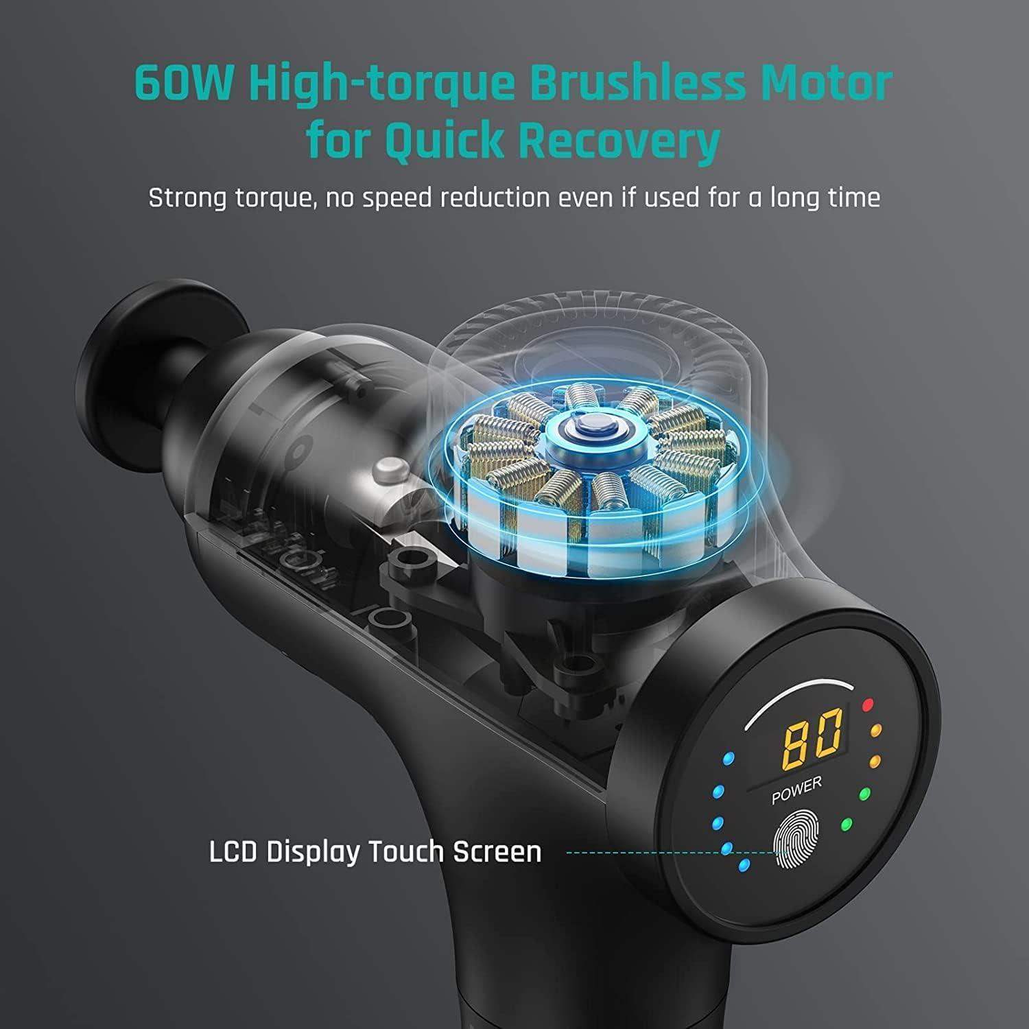 Deep Tissue Percussion Massage Gun for Athletes, Muscle Tension, and Myofascial Release - imprüv  