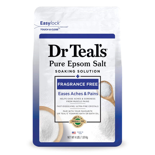 Dr Teal's Epsom Salt Magnesium Soak, Fragrance-Free, 4 lbs - imprüv  