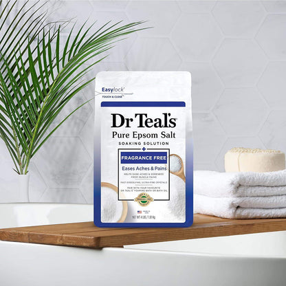 Dr Teal's Epsom Salt Magnesium Soak, Fragrance-Free, 4 lbs - imprüv  