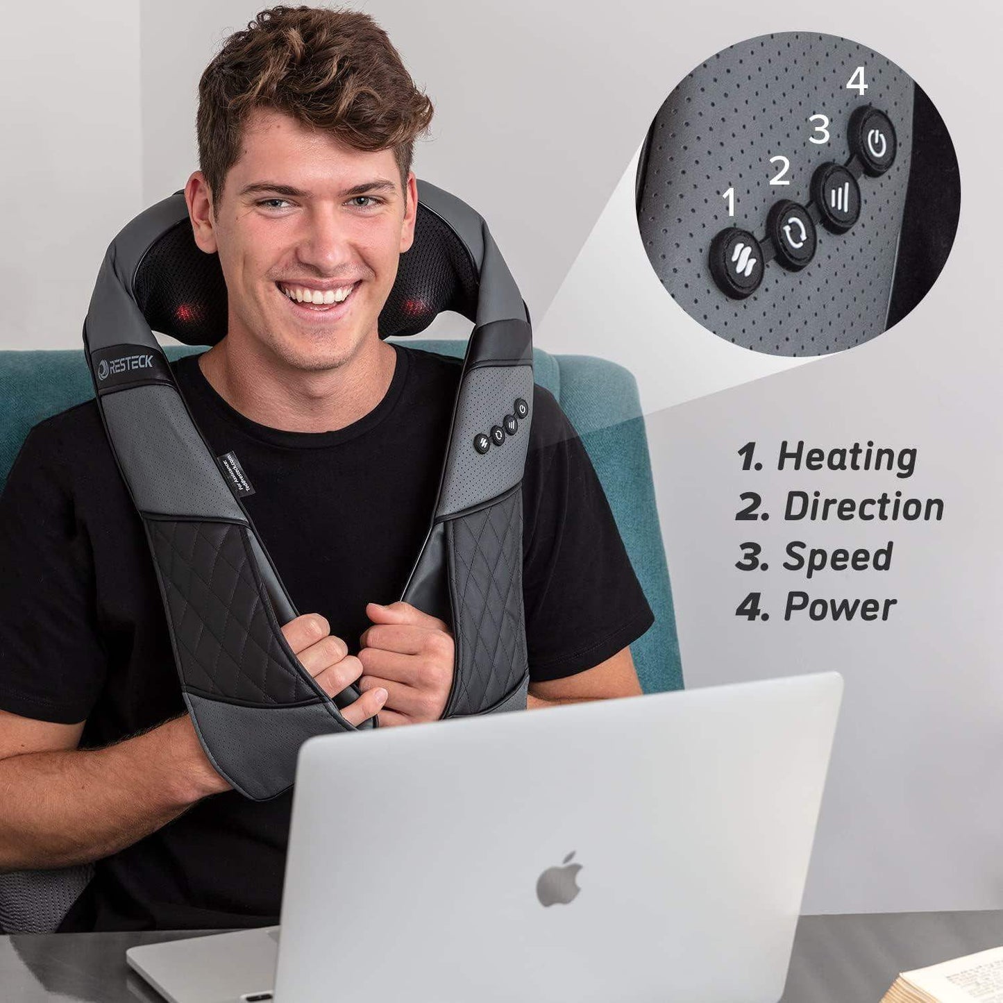 Electric Shiatsu Deep Tissue Neck Massager with Heat - imprüv  