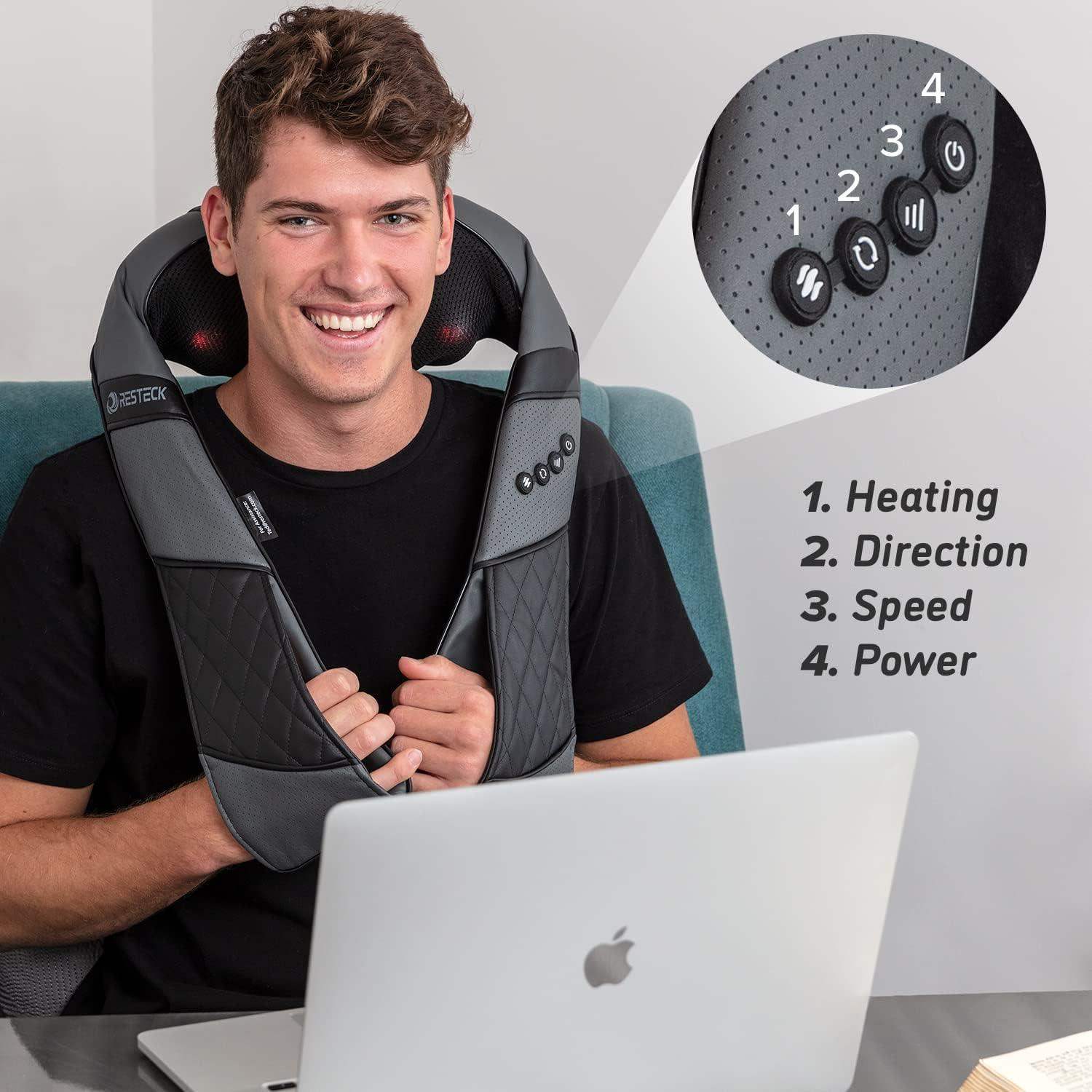 Electric Shiatsu Deep Tissue Neck Massager with Heat - imprüv  