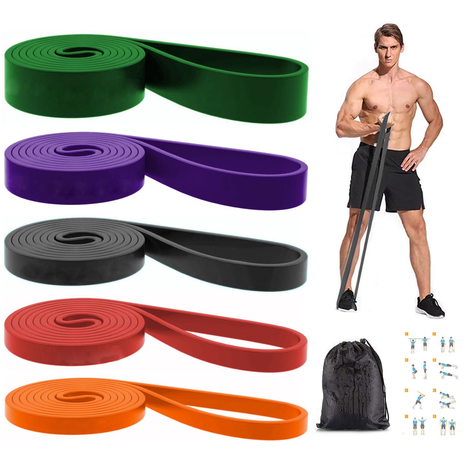 Extra Long Natural Latex Resistance Bands – Durable Loop Bands for Strength, Flexibility, and Mobility Training - imprüv  